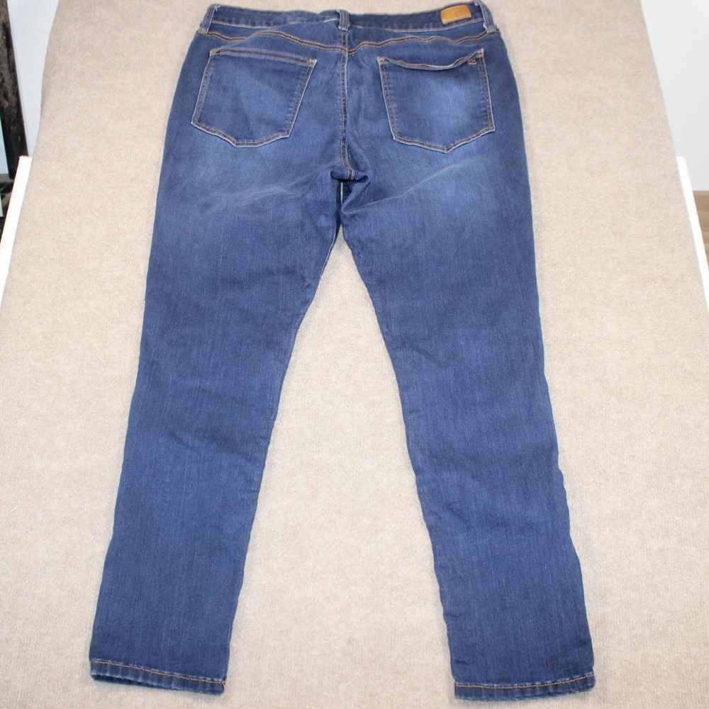 Crown & Ivy Womens High Rise Skinny Jeans Size 16R Dark Wash Denim Stretch - Picture 6 of 6